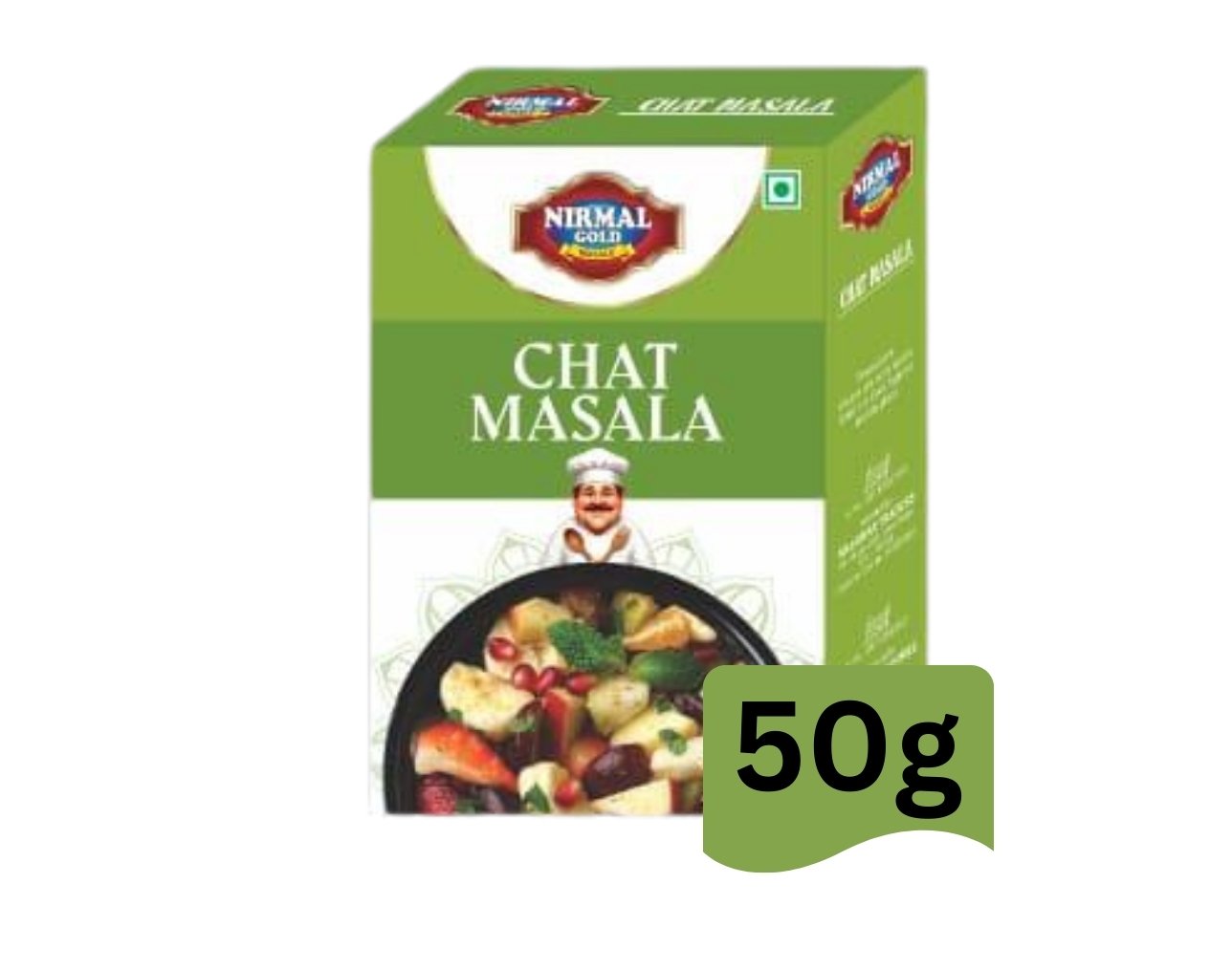 Nirmal Gold Chat Masala 50GM | Premium Tangy Spice Mix | Cotton Box Pack | Street Style Taste Enhanc